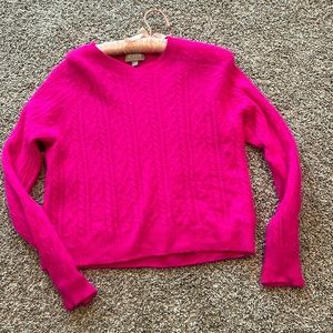 J crew hot pink cashmere sweater